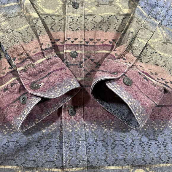 Cabela's Deerskin Soft Chamois Aztec Long Sleeve Button Up Shirt Men's XL - Picture 3 of 11